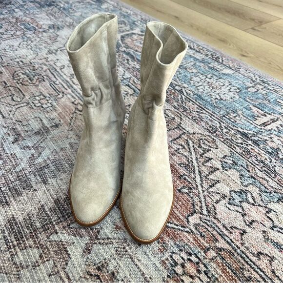 Marion Parke Lola Suede Pull On Luxury Designer Ankle Boots Bootie Women Size 36 - Picture 7 of 14